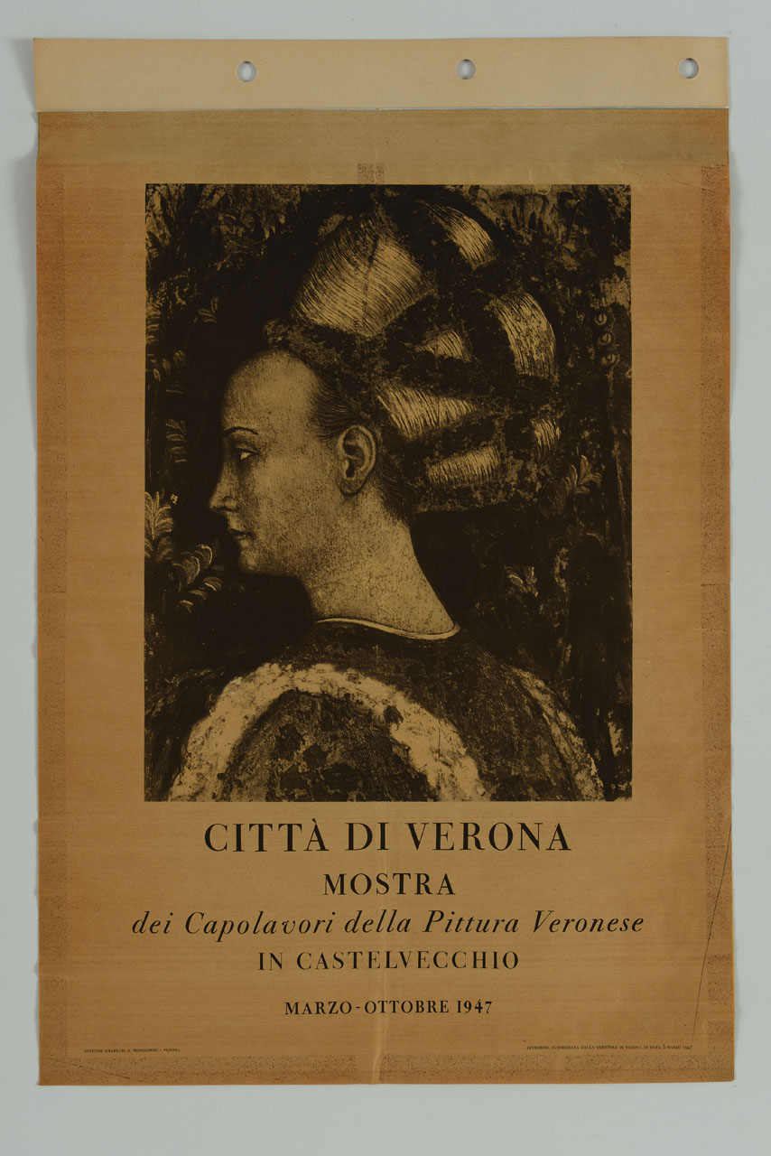 ritratto di principessa di Pisanello (manifesto) - ambito veneto (sec. XX)