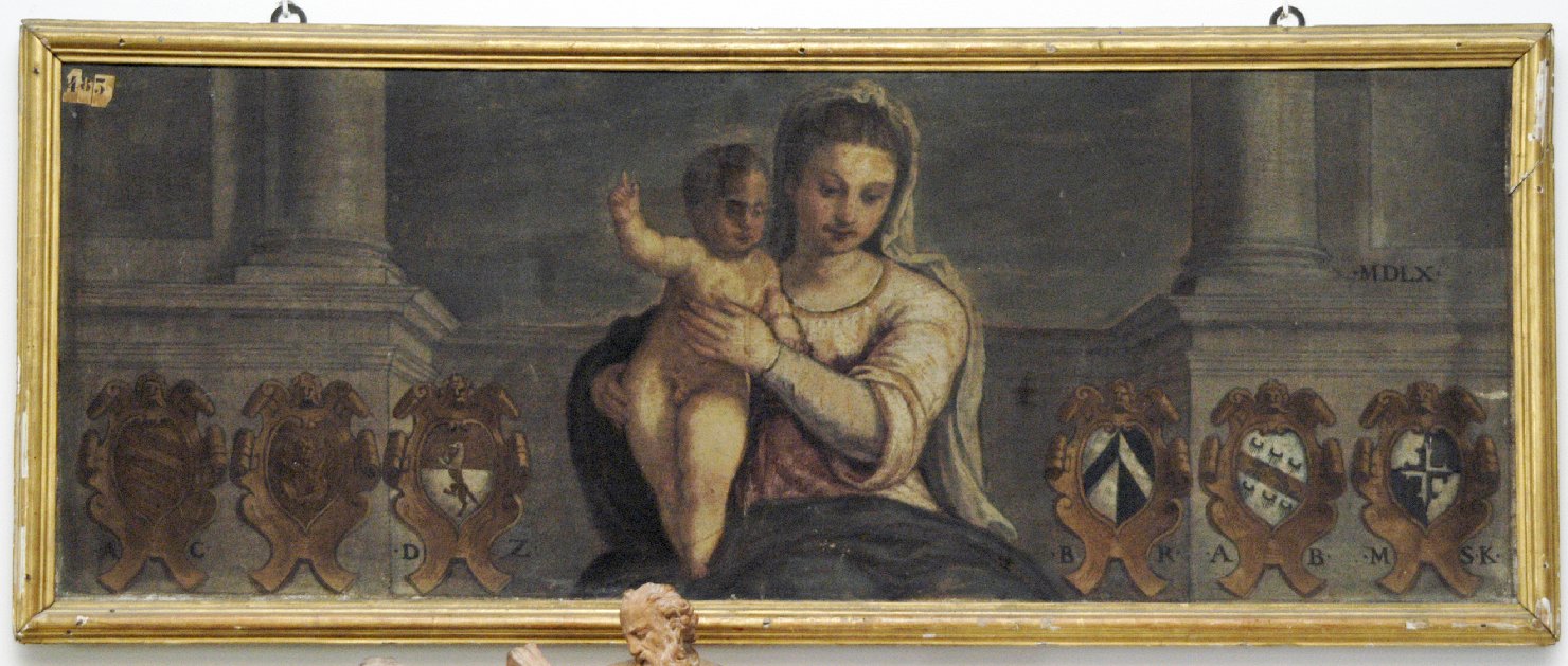 Madonna con Bambino, Madonna con Bambino (dipinto, opera isolata) di Porta Giuseppe detto Salviati (attribuito) (sec. XVI)