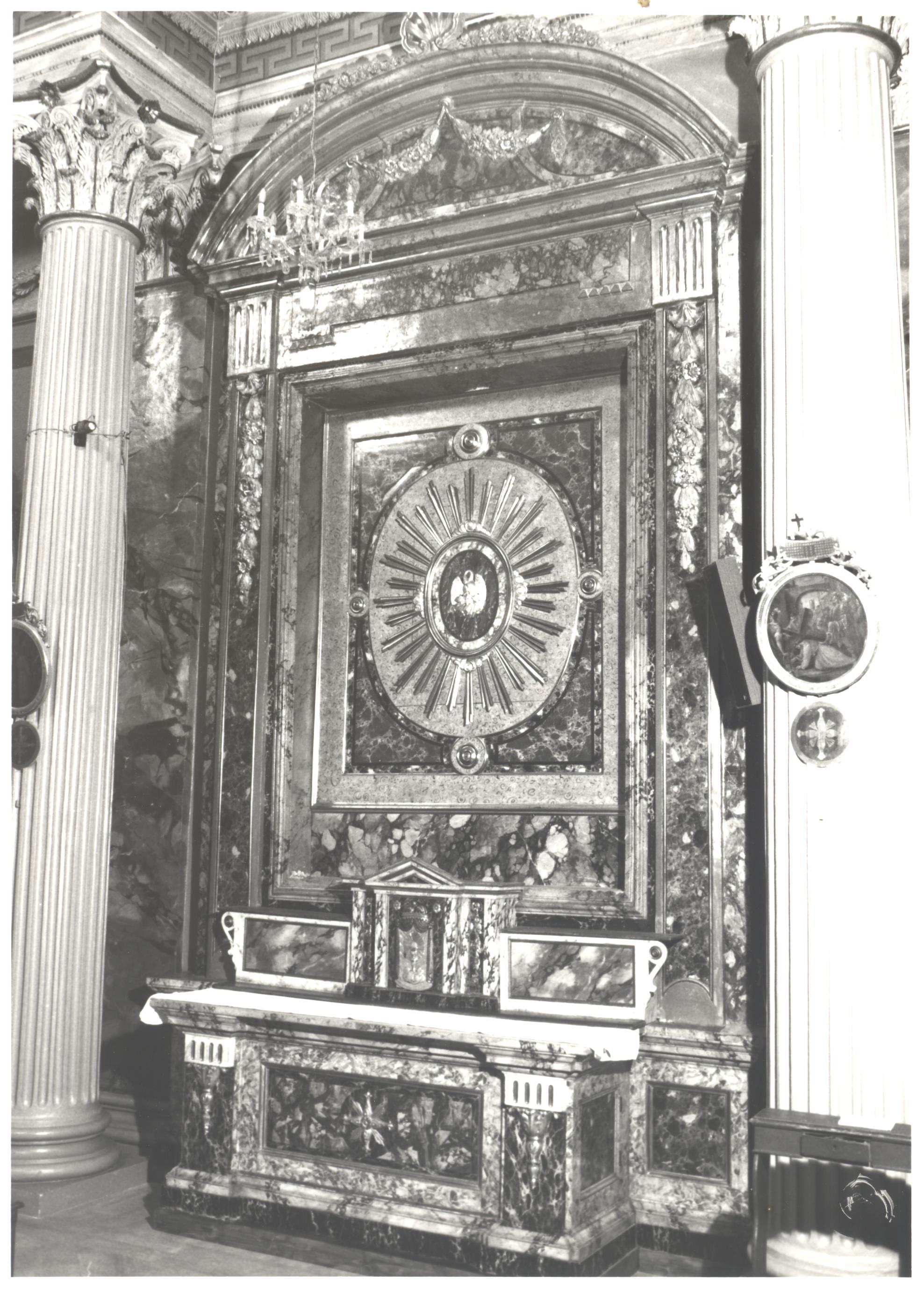 mostra architettonica d'altare - bottega marchigiana (sec. XIX)