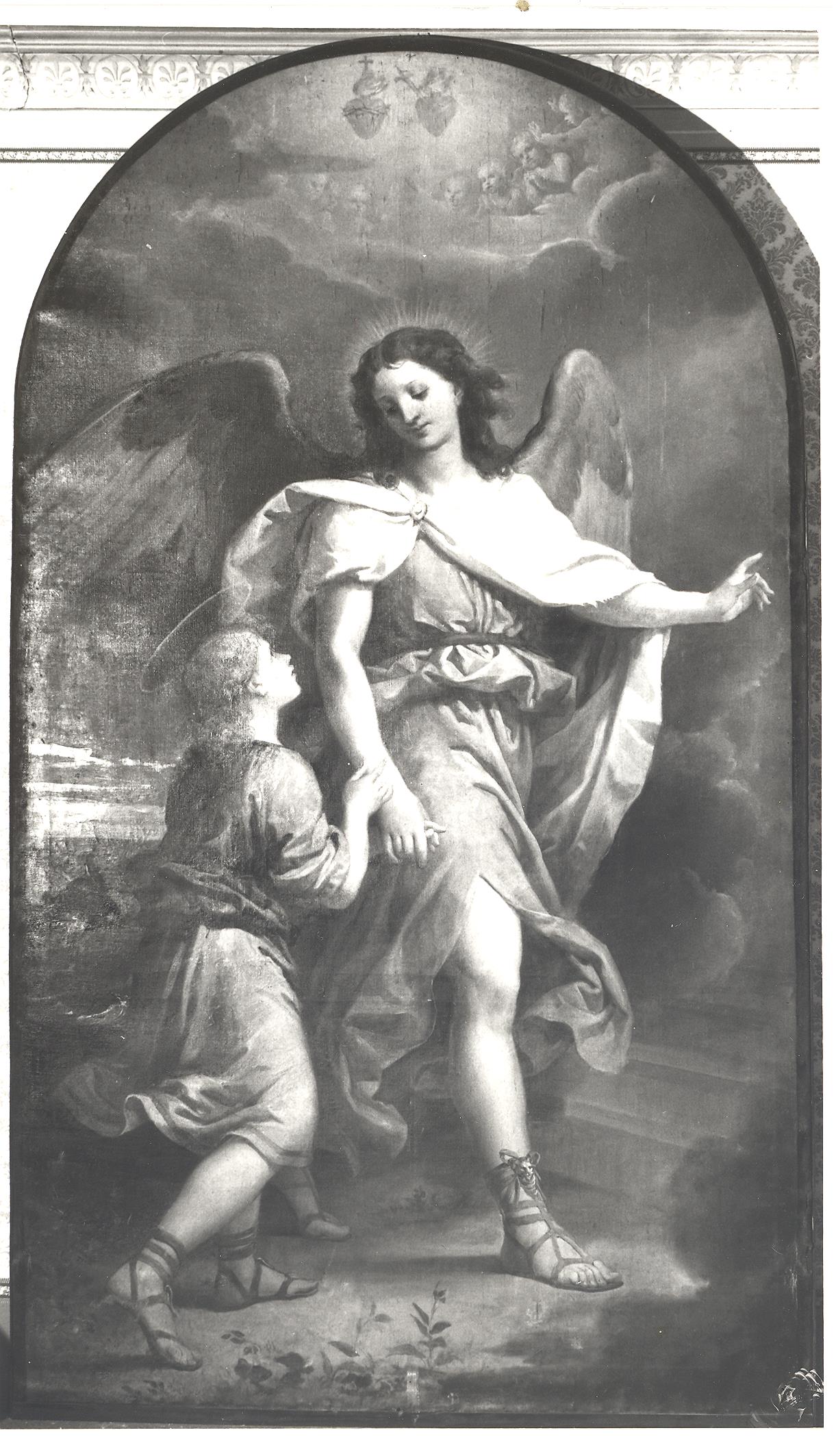 Angelo custode (dipinto) di Fontana Luigi (sec. XIX)