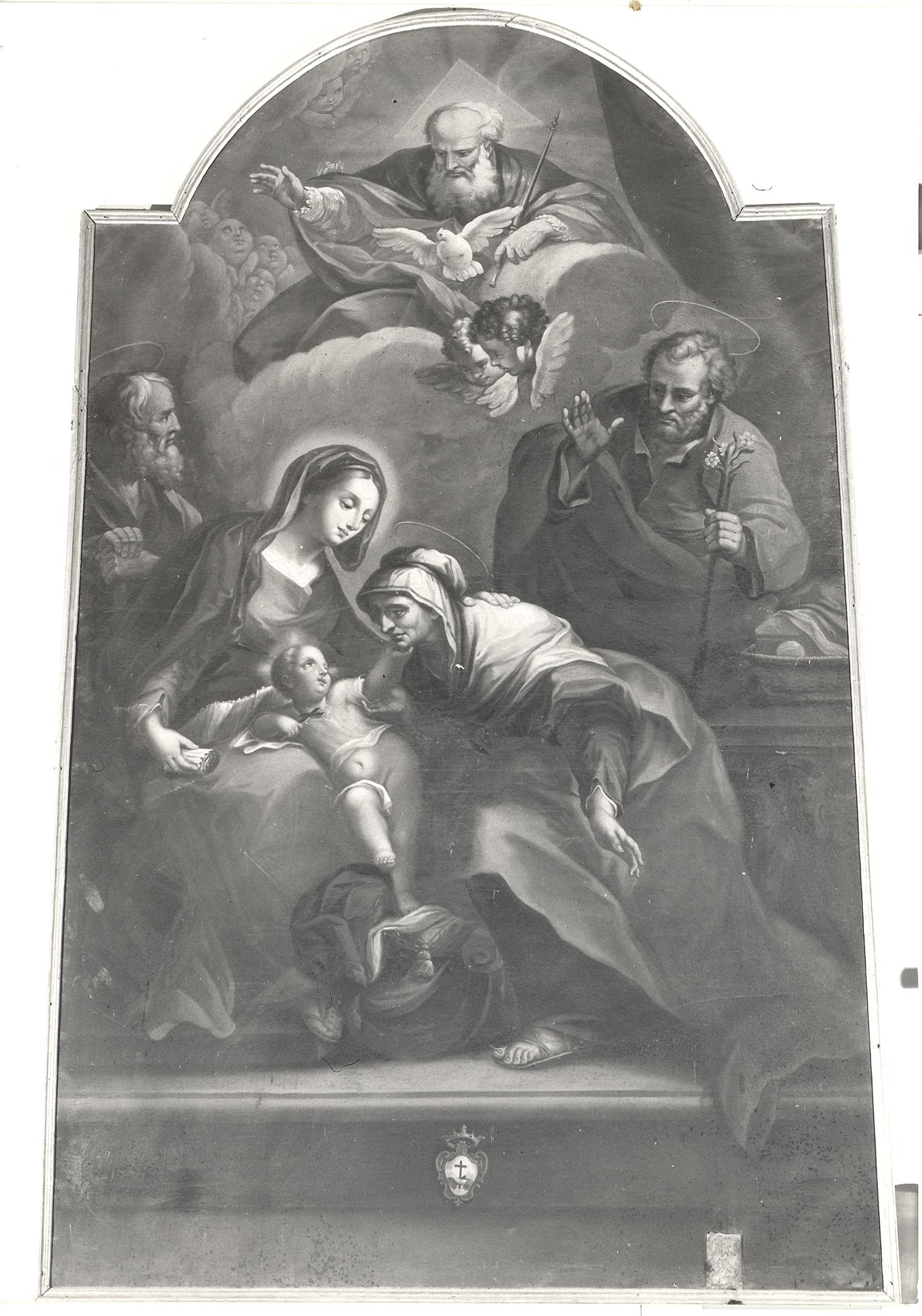 Sacra Famiglia con Sant'Anna e San Gioacchino (dipinto) - ambito marchigiano (sec. XVIIII)
