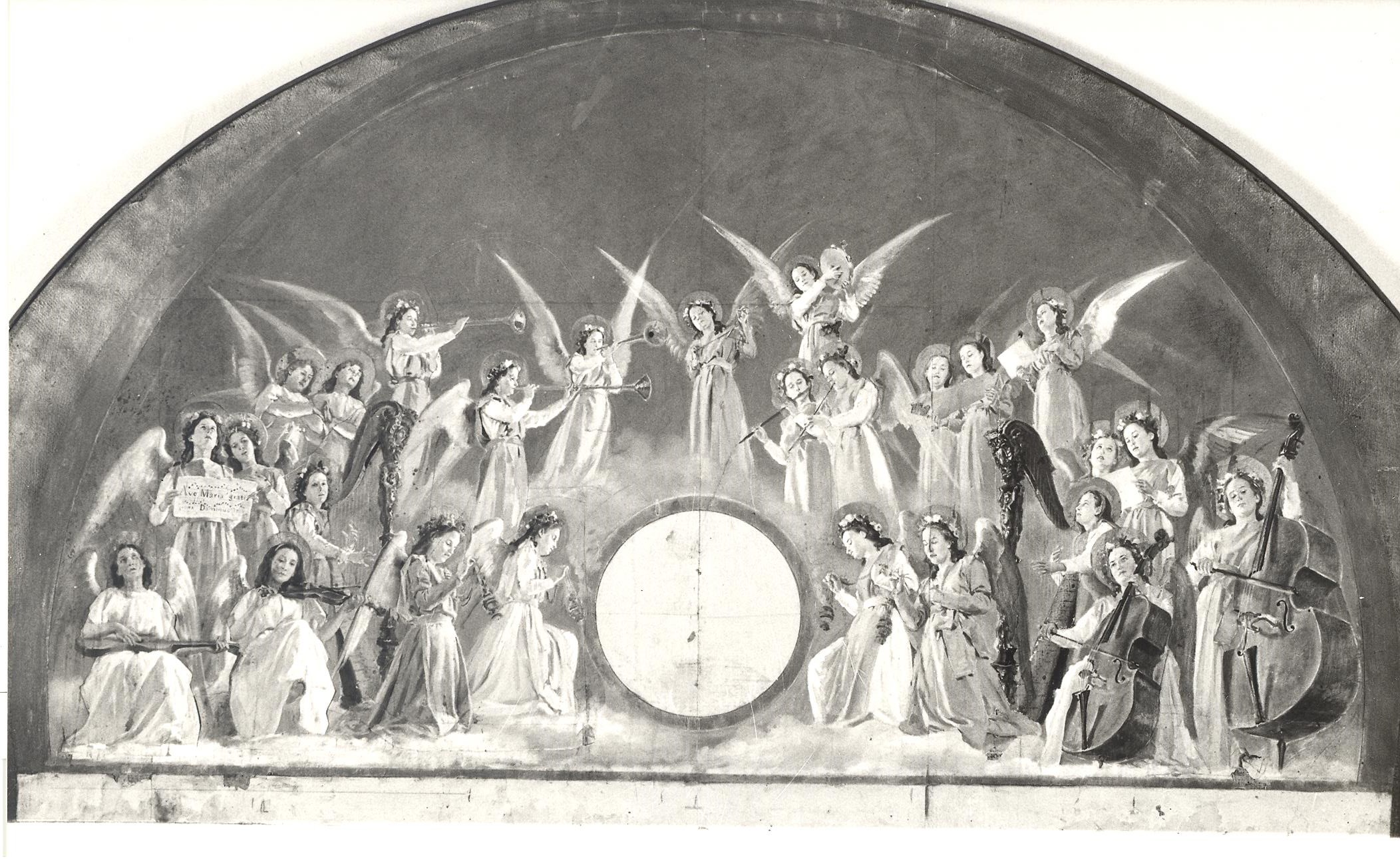 angeli musicanti (dipinto) - ambito marchigiano (fine/ inizio secc. XIX/ XX)