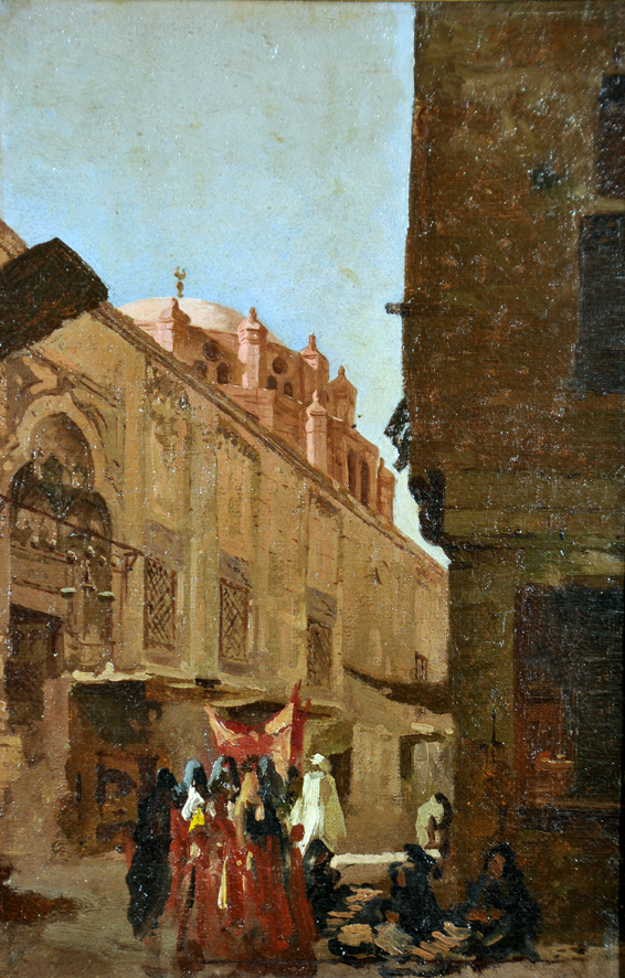 Angolo di città, scorcio di città araba (dipinto, insieme) di Biseo Cesare (sec. XIX)
