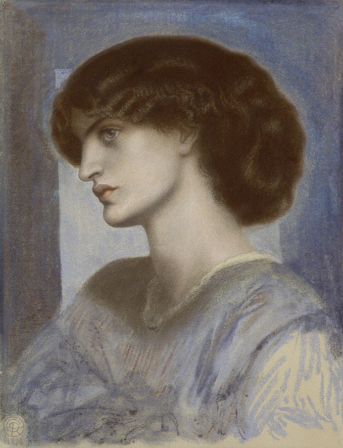 Ritratto di Jane Morris, Ritratto di donna (dipinto, opera isolata) di Rossetti Dante Gabriel (XIX)