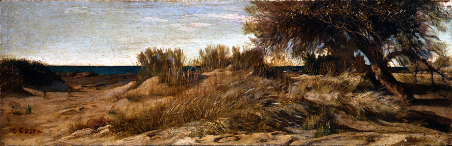 Verso Ardea, paesaggio (dipinto, opera isolata) di Costa Nino (XIX)
