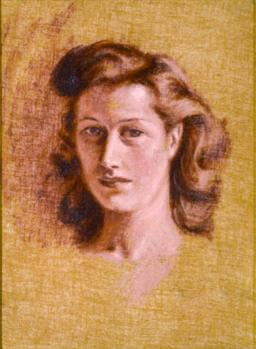 Portrait of Pat, Ritratto di donna (dipinto) di Albert Friscia (sec. XX)