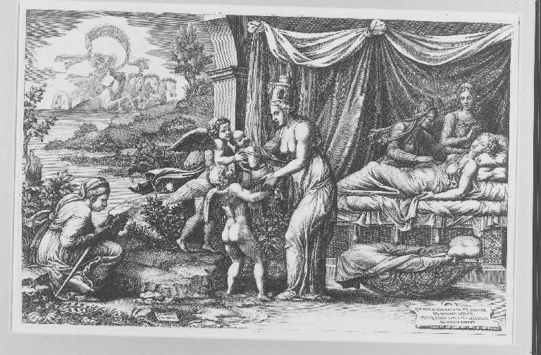 Allegoria sulla sorte della vita, Allegoria della Vita umana (stampa smarginata) di Ghisi Giorgio, Pippi Giulio detto Giulio Romano (sec. XVI)