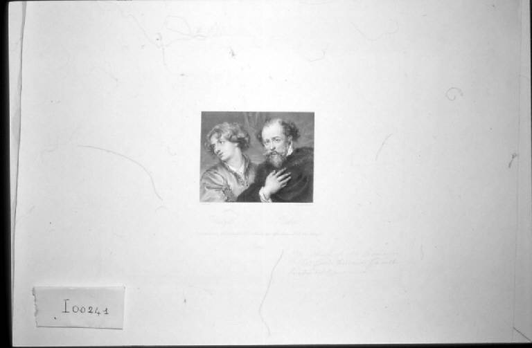 Ritratto maschile doppio (stampa) di Juvara Aloisio Tommaso - scuola fiamminga (sec. XIX)