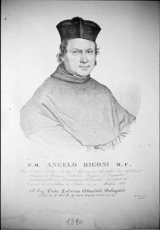 Ritratto di Angelo Bigoni (stampa) di Elena Giuseppe (sec. XIX)