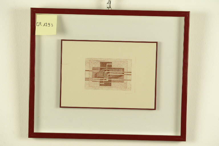 Composizione astratta, Composizione astratta geometrica (stampa) di Salardi Alfonso, Salardi Alfonso (terzo quarto sec. XX)