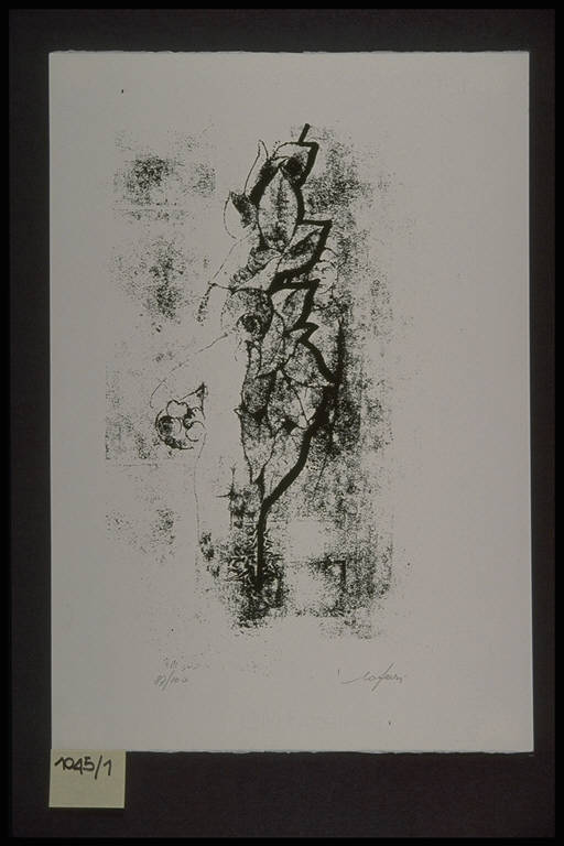 Figura femminile nuda e figura maschile (stampa, elemento d'insieme) di Caferri Bruno, Caferri Bruno (terzo quarto sec. XX)
