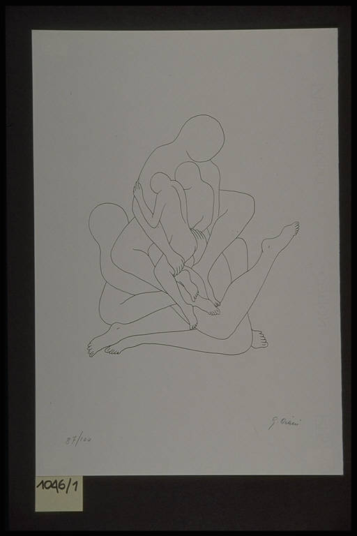 Figure femminili nude e bambini (stampa, elemento d'insieme) di Ciani Giuseppe, Ciani Giuseppe (ultimo quarto sec. XX)