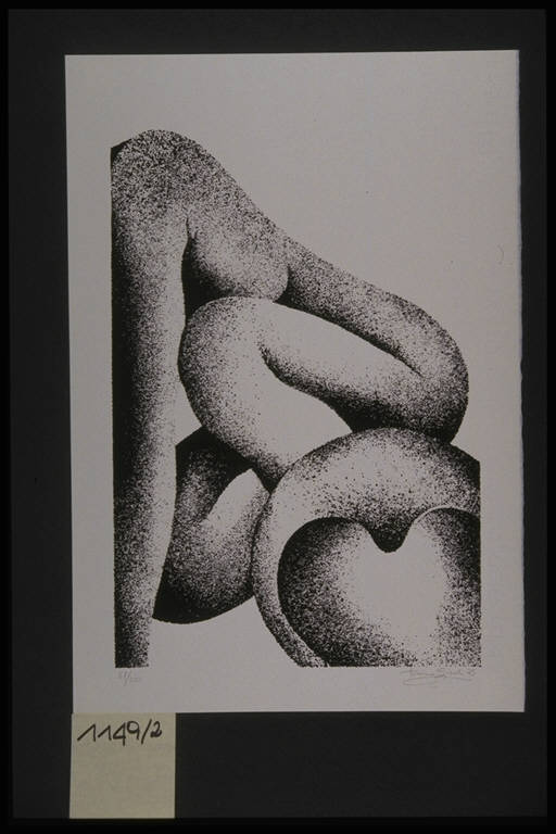 Figura femminile nuda (stampa, elemento d'insieme) di Sicoli Tonino, Sicoli Tonino (terzo quarto sec. XX)
