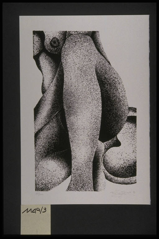 Figura femminile nuda (stampa, elemento d'insieme) di Sicoli Tonino, Sicoli Tonino (terzo quarto sec. XX)