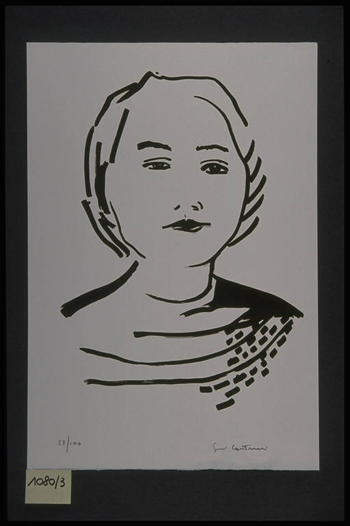 Ritratto femminile (stampa, elemento d'insieme) di Lastrucci Giovanni, Lastrucci Giovanni (terzo quarto sec. XX)