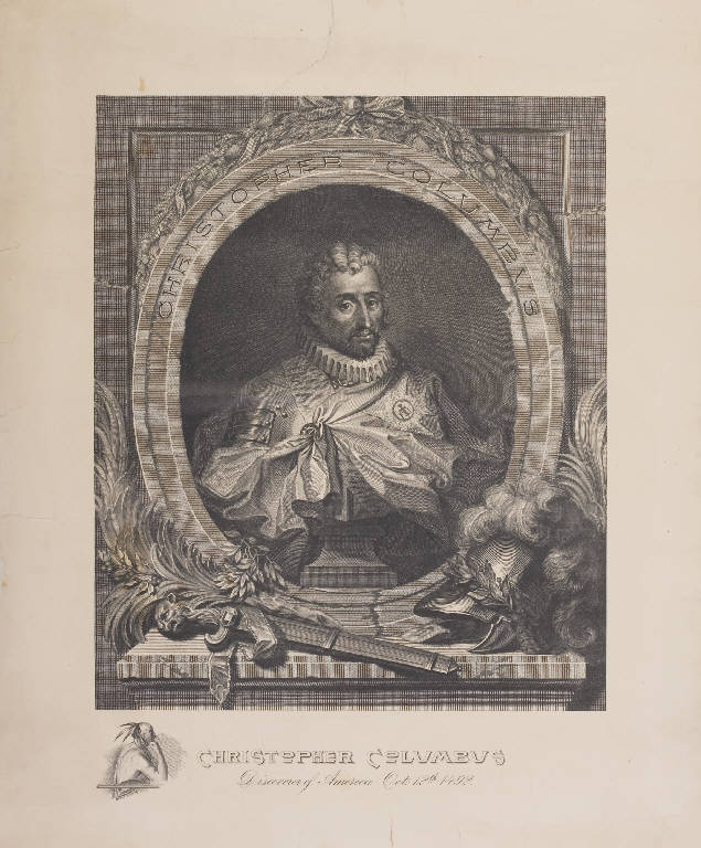 Ritratto di Cristoforo Colombo (stampa) - ambito inglese (seconda metà sec. XIX)