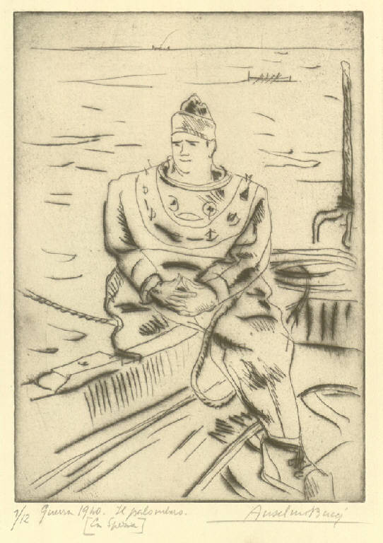Il palombaro, Palombaro (stampa) di Bucci Anselmo (sec. XX)