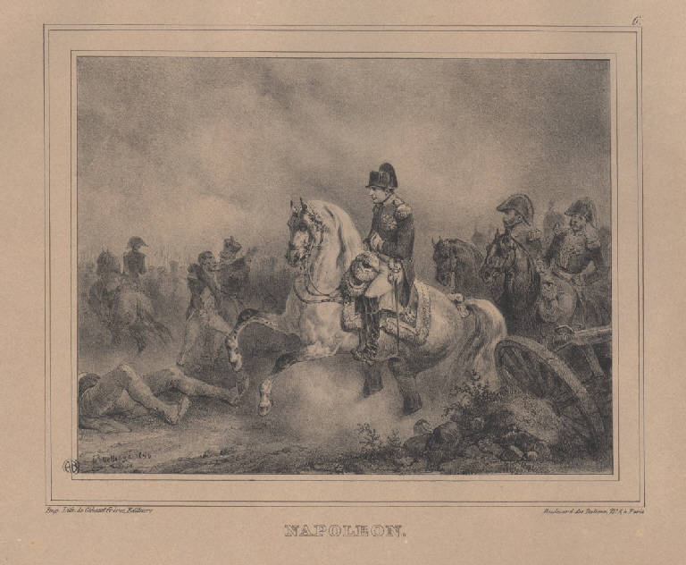 Napoleone sul campo di battaglia (stampa) di Bellangé Hippolyte, Bellangé Hippolyte (sec. XIX)