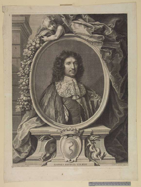Ritratto di Jean-Baptiste Colbert (stampa) di Audran Benoit, Lefebvre Claude (sec. XVII)