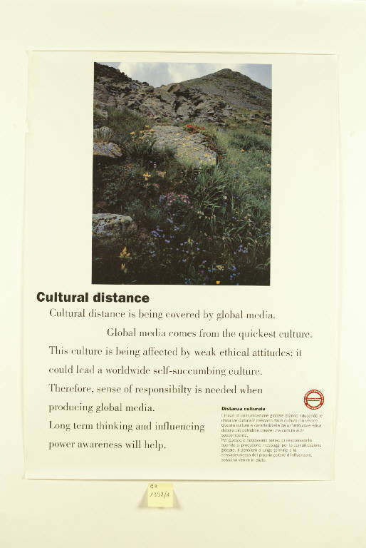 Distanza culturale, Paesaggio montano (stampa a colori, serie) di Illy Francesco, Sanesei Roberto (fine sec. XX)