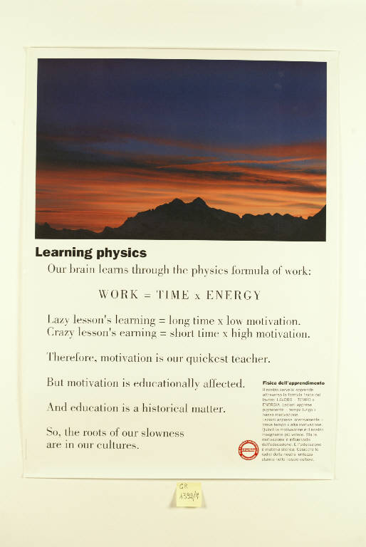 Fisica dell'apprendimento, Paesaggio montano al tramonto (stampa a colori, serie) di Illy Francesco, Sanesei Roberto (fine sec. XX)
