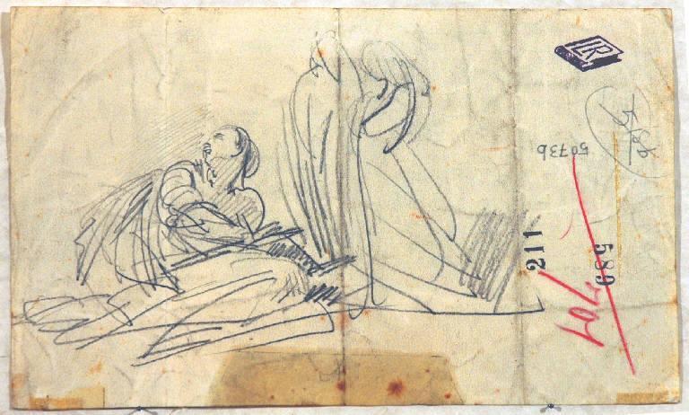 Figure femminili (disegno, opera isolata) di Carnovali Giovanni detto Piccio (metà sec. XIX)