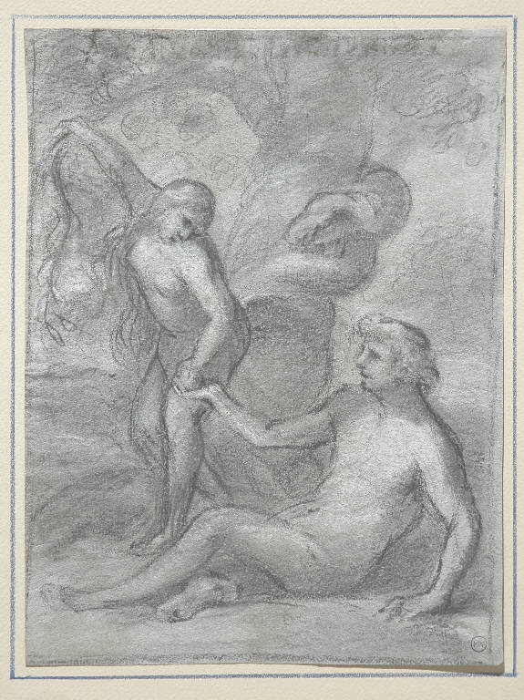 Adamo ed Eva tentati dal serpente (disegno, opera isolata) - ambito italiano (secondo quarto sec. XIX)