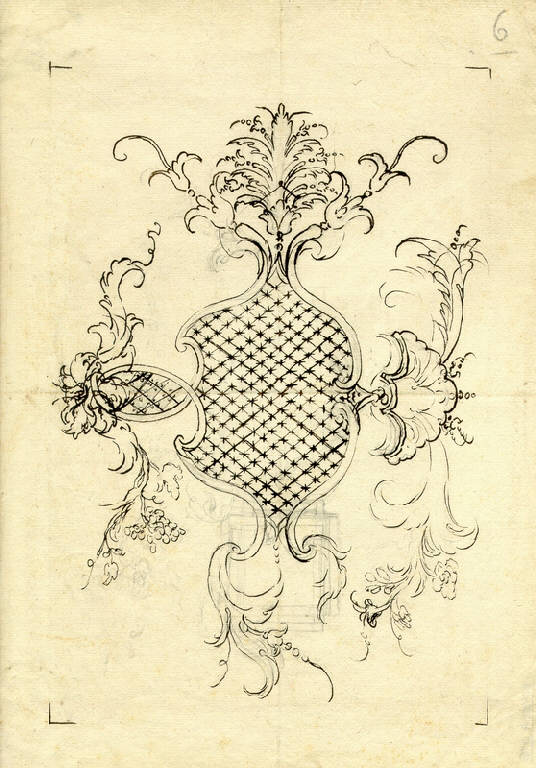 Motivi decorativi (disegno, opera isolata) di Ligari Giovanni Pietro (prima metà sec. XVIII)