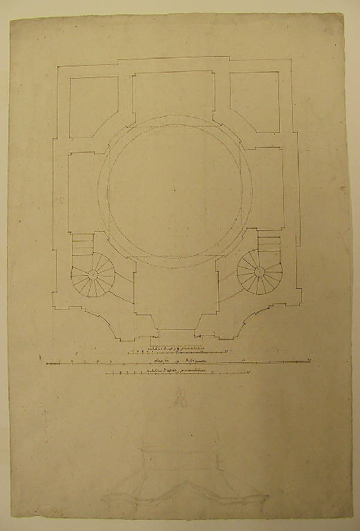 Planimetria (disegno, opera isolata) di Ligari Giovanni Pietro (prima metà sec. XVIII)