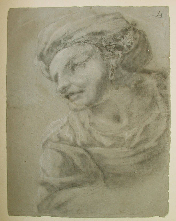 Figura maschile con turbante (disegno, opera isolata) di Ligari Cesare (sec. XVIII)