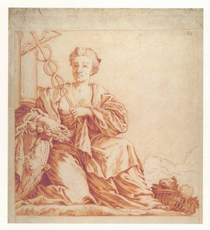 Allegoria femminile (disegno, opera isolata) di Ligari Cesare (sec. XVIII)