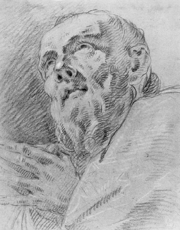 Testa barbuta (disegno, opera isolata) di Ligari Cesare (sec. XVIII)