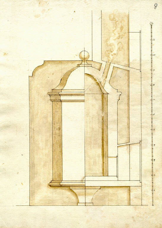 Stufa (disegno, opera isolata) di Ligari Giovanni Pietro (sec. XVIII)