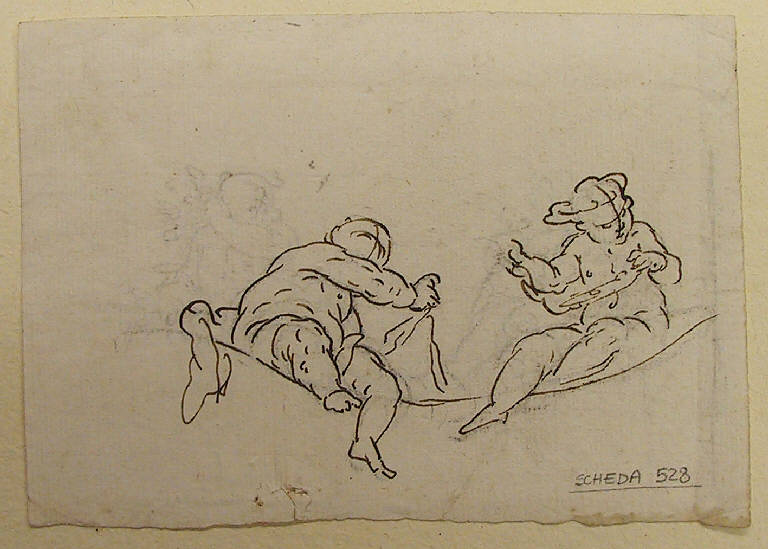 Putti (disegno, opera isolata) di Ligari Giovanni Pietro (secondo quarto sec. XVIII)