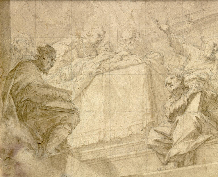 transito della Madonna (disegno, opera isolata) di Ligari Giovanni Pietro (sec. XVIII)