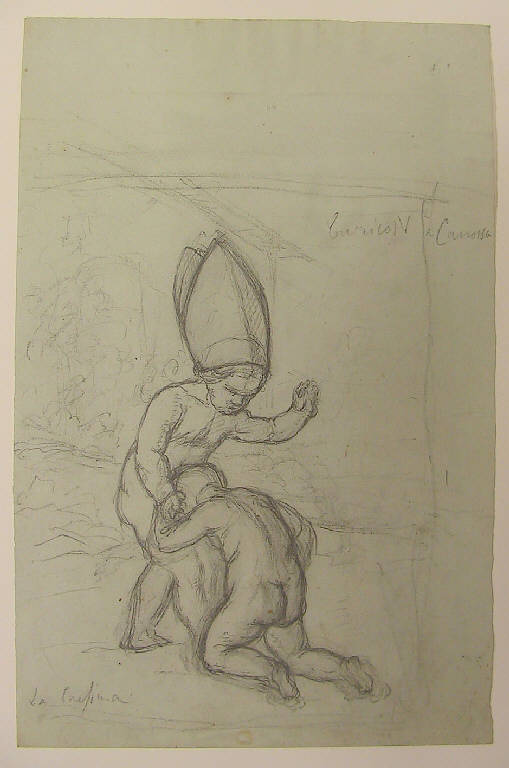Putti (disegno, opera isolata) di Ligari Angelo (sec. XIX)