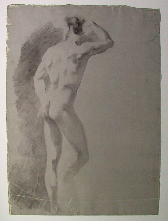 Figura maschile (disegno, opera isolata) di Ligari Angelo (sec. XIX)