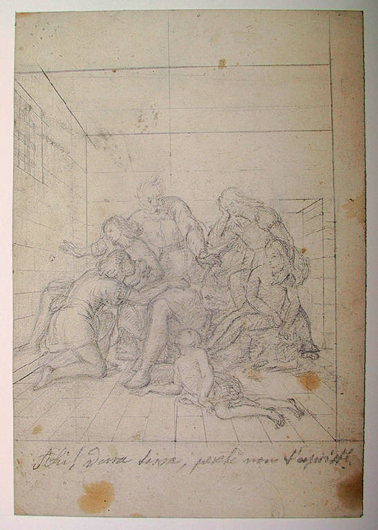 Conte Ugolino con i Figli (disegno, opera isolata) di Ligari Angelo (sec. XIX)
