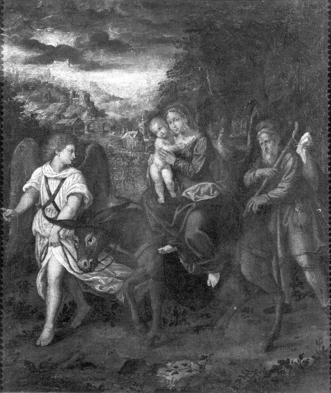 Fuga in Egitto (dipinto) di Buso Aurelio (primo quarto sec. XVI)
