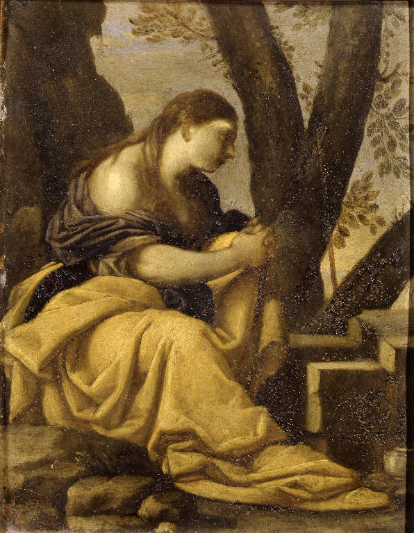 Santa Maria Maddalena penitente (dipinto) di Barbieri Giovan Francesco detto Guercino (scuola) (sec. XVII)