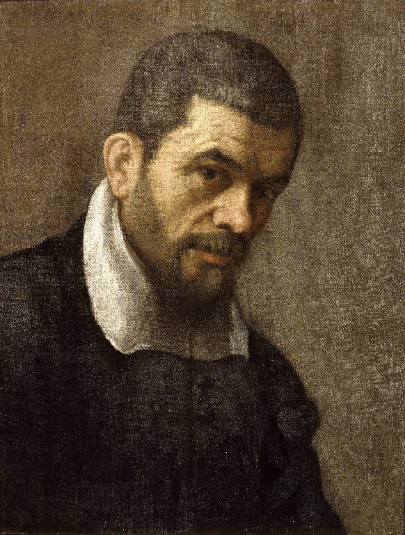 Ritratto maschile (dipinto) di Carracci Annibale (bottega) (sec. XVII)
