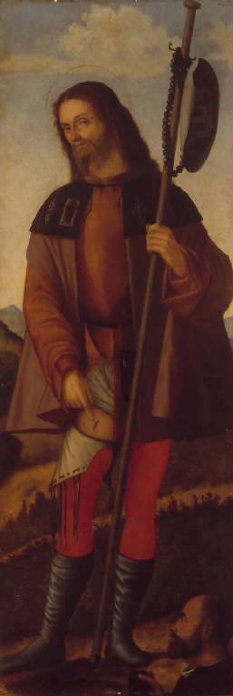 San Rocco con devoto (scomparto di polittico, opera isolata) di Carpaccio Vittore (sec. XVI)