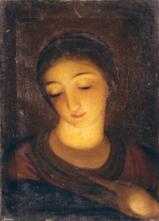 Madonna, Ritratto d'uomo (dipinto) - scuola lombarda (sec. XIX)