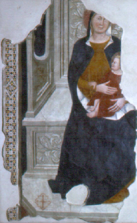 Madonna con Bambino in trono (dipinto, opera isolata) - scuola veronese (?) (primo quarto sec. XIV)