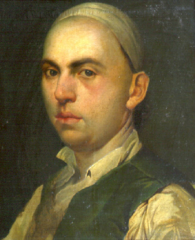 Figura maschile con berretto in testa (dipinto, opera isolata) - scuola lombarda (seconda metà sec. XVIII)