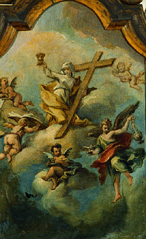 Fede in gloria con angeli (dipinto, opera isolata) di Scalvini Pietro (sec. XVIII)