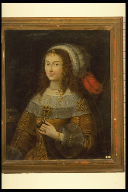 Ritratto di regina (dipinto) - ambito lombardo (metà sec. XVII)