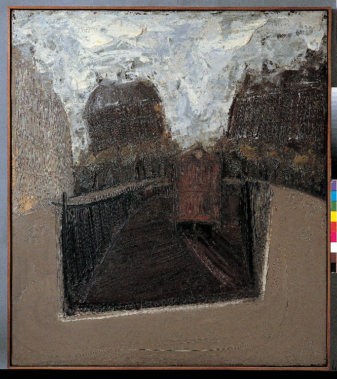 Paris, Port Royal, 1 (Metro Station), Paesaggio con architetture (dipinto, opera isolata) di Congdon Grosvenor, William - ambito statunitense Action Painting (sec. XX)