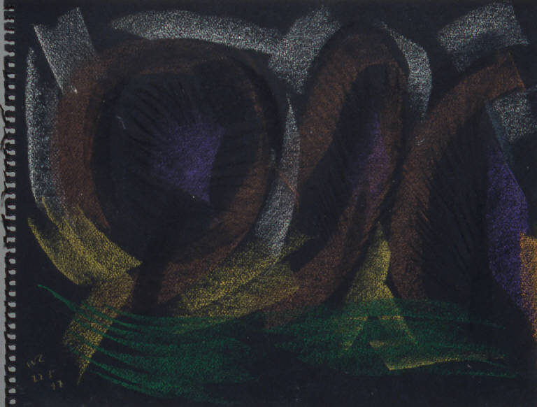 PAESAGGIO RURALE (disegno, opera isolata) di Congdon Grosvenor, William - ambito statunitense Action Painting (seconda metà sec. XX)