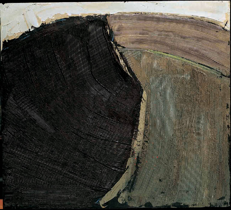 Terra arida, 4, PAESAGGIO RURALE (dipinto, opera isolata) di Congdon Grosvenor, William - ambito statunitense Action Painting (seconda metà sec. XX)